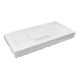 Sugarcane Tray Bagasse White 26x13cm (200 Units)