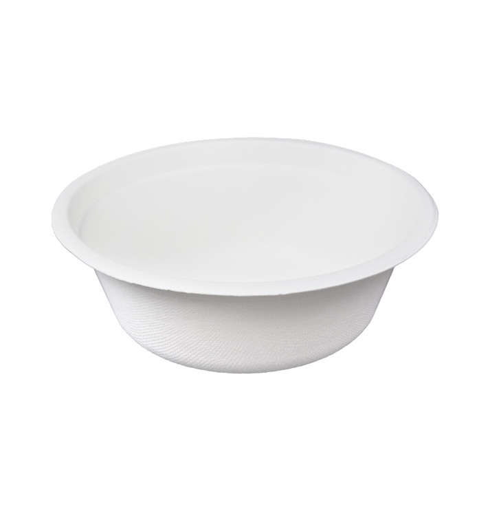 Sugarcane Bowl White 600ml Ø15,5cm (250 Units)