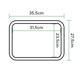 PP Fast Food Tray Chocolate 27,5x35,5cm (24 Units)