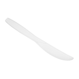 Compostable CPLA Knife White 18cm (1500 Uds)