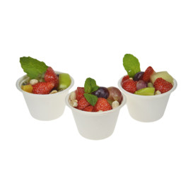 Tasting Sugarcane Bowl White 100ml Ø7,5cm (50 Units)