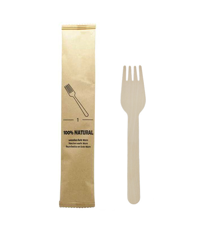 Wrapped Wooden Fork 16cm (1.200 Units)