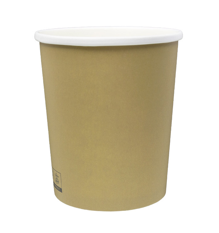 Kraft Carton Pot with White Border 1.000ml Ø11,9cm (25 Units)