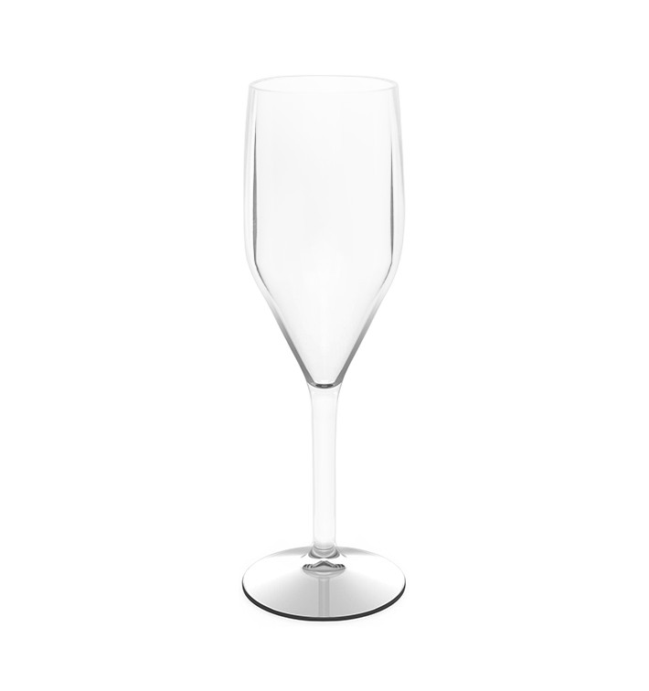 Reusable Plastic Flute Sparkling Wine Clear SAN 150ml (1 Unit) 