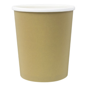 Kraft Carton Pot with White Border 1.000ml Ø11,7cm (25 Units)