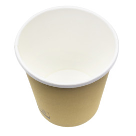 Kraft Carton Pot with White Border 450ml Ø9,8cm (25 Units)