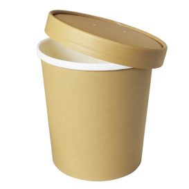 Kraft Carton Lid for Carton Pots of Ø11,7cm (25 Units)