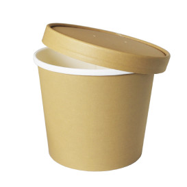 Kraft Carton Lid for Carton Pots of 9,8cm (25 Units)