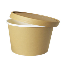 Kraft Carton Lid for Carton Pots of 9,0cm (25 Units)