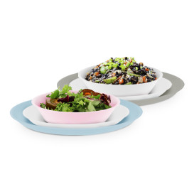 Reusable Plate Deep Durable PP Mineral Pink Ø18cm (54 Units)