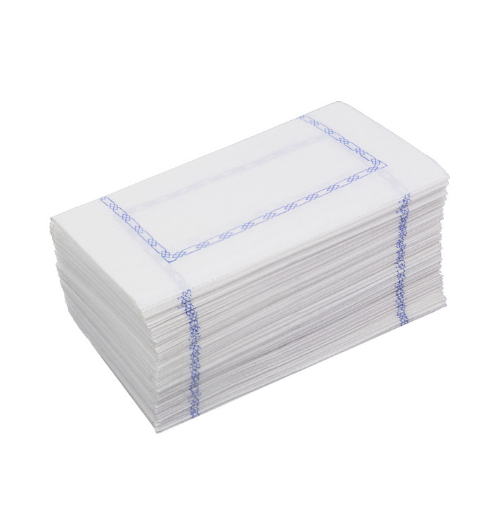 Paper Napkin "Zigzag" Decorative Border White 14x14cm (250 Units)