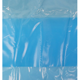 Disposable Lab Coat PE Back Closure Tie Belt Blue (10 Units) 