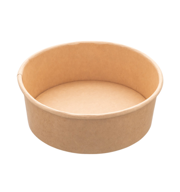 Salad Bowl Kraft Cardboard 1.300ml Ø18,5cm (300 Units)