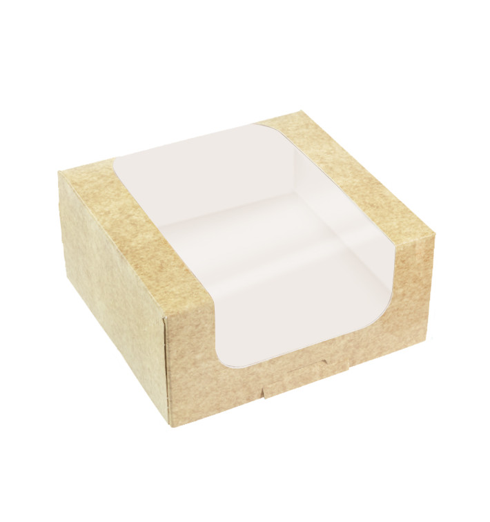 Cardboard bakery box with window