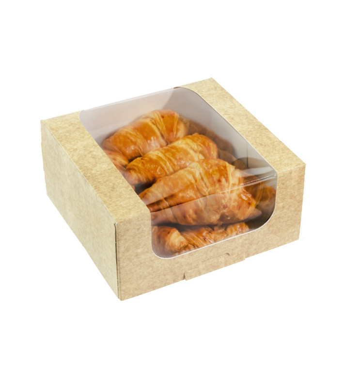 Cardboard bakery box with window