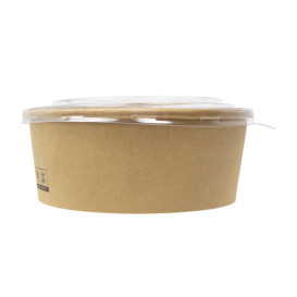 Paper Kraft-Kraft Soup Bowl with PET Lid 1.300ml Ø18,5cm (20 Units)