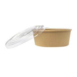 Paper Kraft-Kraft Soup Bowl with PET Lid 1.300ml Ø18,5cm (20 Units)