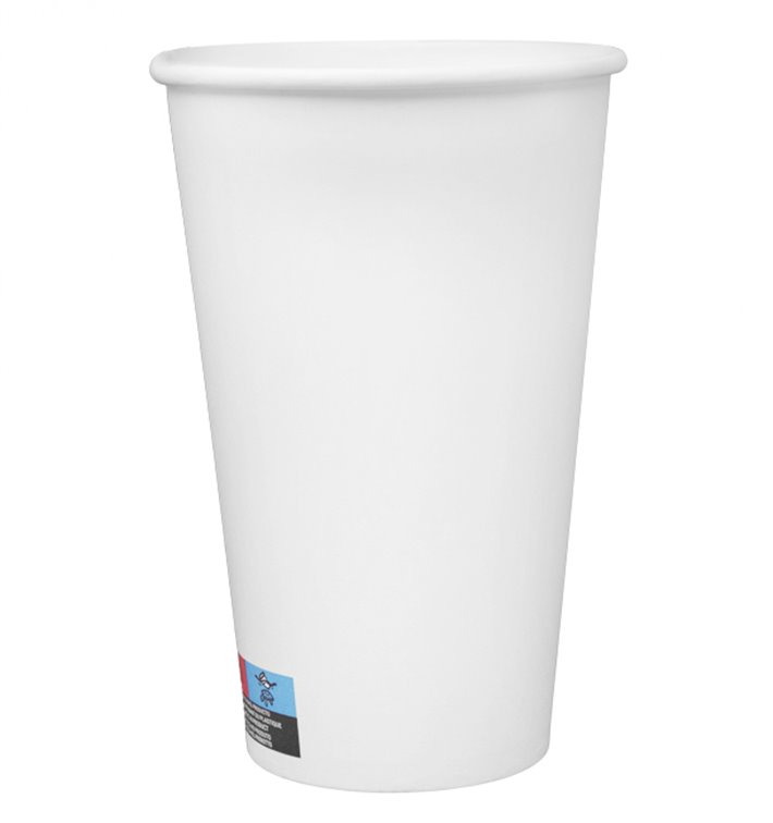 Paper Cup White 16 Oz/500ml Ø9cm (25 Units) 