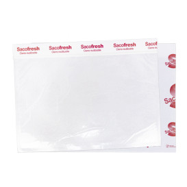 Reusable PE-Paper Bags with Adhesive Flap Sacofresh Red 30x36cm (1.000 Units)