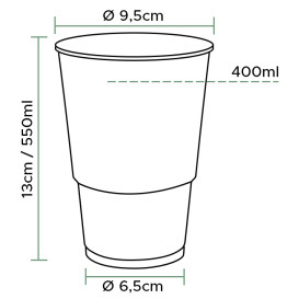 Compostable PLA Cup Clear 250ml Ø7,3cm (25 Units) 