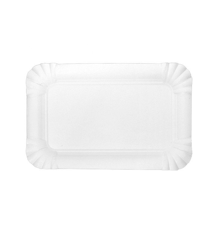 Paper Tray Rectangular shape White 12x19cm (50 Units)