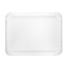 Paper Tray Rectangular shape White 18x24cm (50 Units)