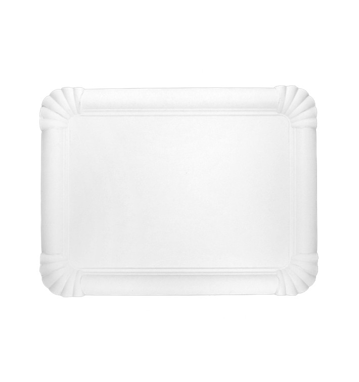 Paper Tray Rectangular shape White 18x24cm (50 Units)