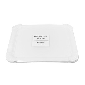 Paper Tray Rectangular shape White 18x24cm (50 Units)