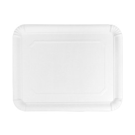 Paper Tray Rectangular shape White 22x28cm (50 Units)