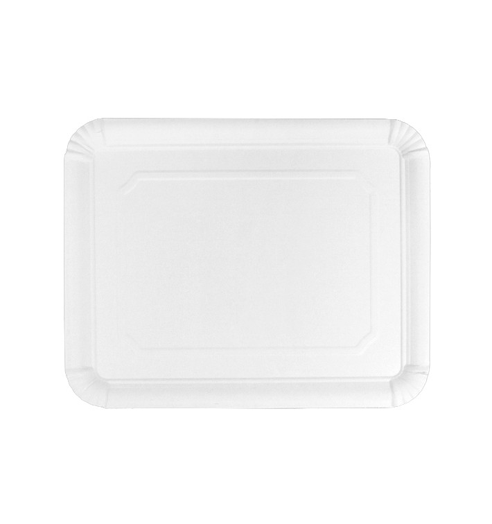 Paper Tray Rectangular shape White 22x28cm (50 Units)