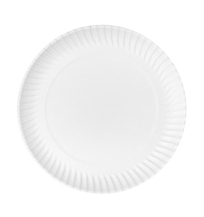 Paper Plate Round Shape White Ø32cm 600g/m² (50 Units)