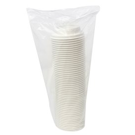 Plastic Plate PLA Deep White Ø22 cm (375 Units)