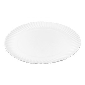 Paper Plate Round Shape White Ø32cm 600g/m² (50 Units)