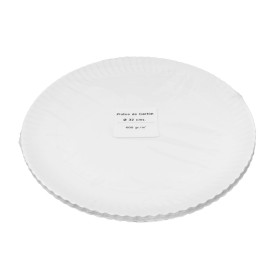 Paper Plate Round Shape White Ø32cm 600g/m² (50 Units)