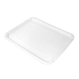 Paper Tray Rectangular shape White 22x28cm (50 Units)