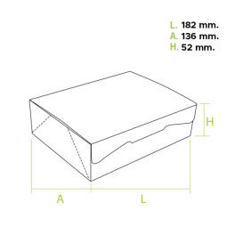 Paper Bakery Box Pink 18,2x13,6x5,2cm 500g (25 Units)