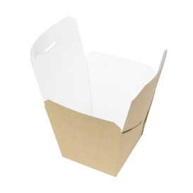 Paper Take-out Container Wok Kraft 450ml (25 Units)