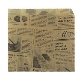 Non-Woven Bag with Die-cut Handles Brown 17+5x22,5cm (25 Units)