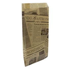 Paper Baguette Bag Kraft Times 12+2x26cm (X Units)