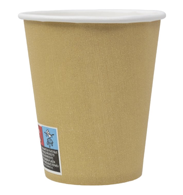 Paper Cup 9 Oz/280ml Kraft-Kraft Ø8,1cm (50 Units) 