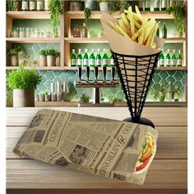 Paper Baguette Bag Kraft Times 12+2x26cm (100 Units)