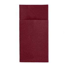 Pocket Fold Paper Airlaid Napkins Kanguro Burgundy 33x40cm (30 units) 