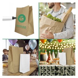 Paper Bag without Handle Kraft 75g/m² 30+18x43cm (250 Units)