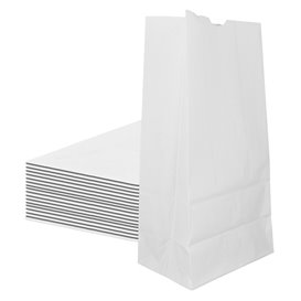 Paper Bag without Handle Kraft White 60g/m² 18+11x34cm (500 Units)