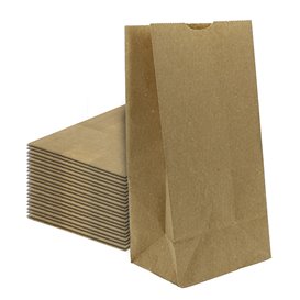 Paper Bag without Handle Kraft 50g/m² 12+8x24cm (25 Units)