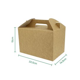 Paper Menu Box Kraft 22,5x14,5x15cm (150 Units)