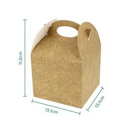 Paper Menu Box Kraft 13,1x13,1x11,5cm (25 Units)