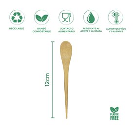 Bamboo Teaspoon 12cm in box (24 Units)