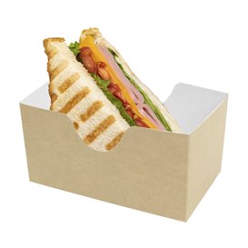 Paper Sandwich Container Kraft (25 Units)