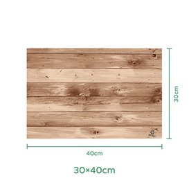 Placemat of Paper in Kraft "Hout" 30x40cm 40g/m² (500 Units)